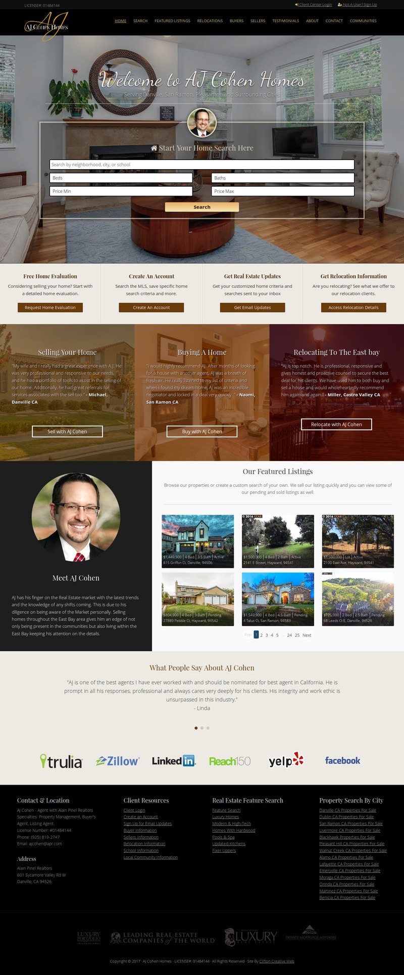 Aj Cohen Real Estate Website